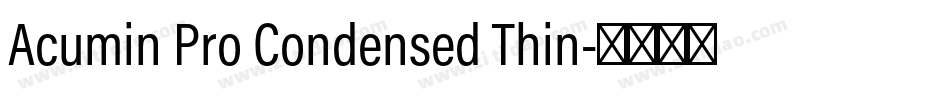Acumin Pro Condensed Thin字体转换